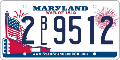 MD license plate 2BL9512