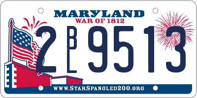 MD license plate 2BL9513