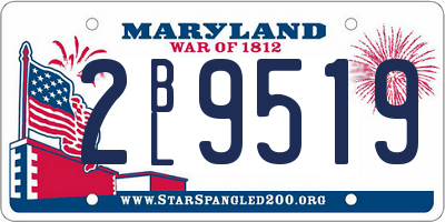 MD license plate 2BL9519
