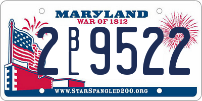 MD license plate 2BL9522