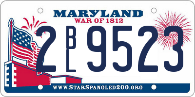 MD license plate 2BL9523