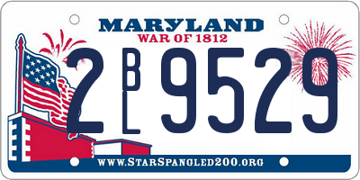 MD license plate 2BL9529