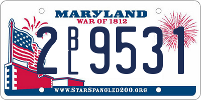 MD license plate 2BL9531