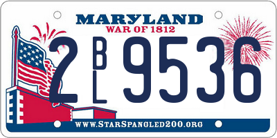 MD license plate 2BL9536