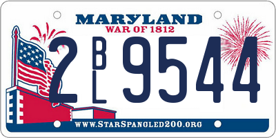 MD license plate 2BL9544