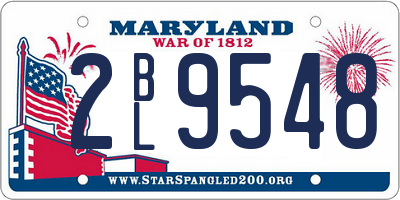 MD license plate 2BL9548