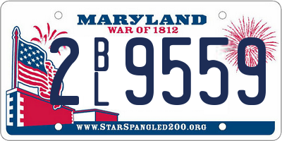 MD license plate 2BL9559
