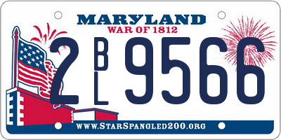 MD license plate 2BL9566