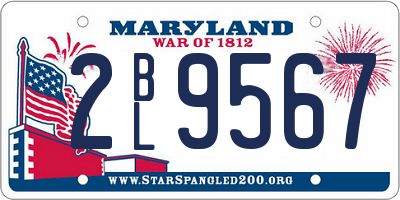 MD license plate 2BL9567
