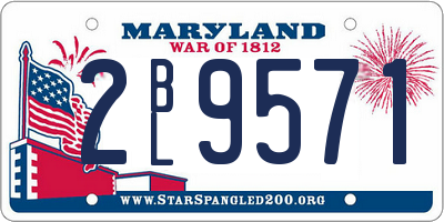 MD license plate 2BL9571