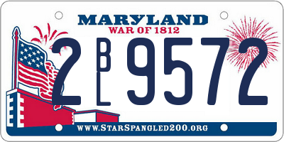 MD license plate 2BL9572