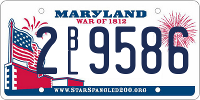 MD license plate 2BL9586