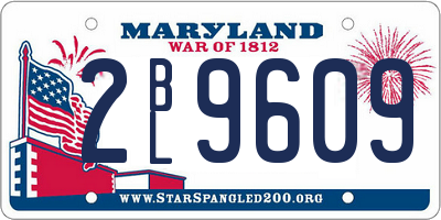 MD license plate 2BL9609