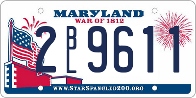 MD license plate 2BL9611