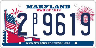MD license plate 2BL9619