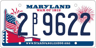 MD license plate 2BL9622