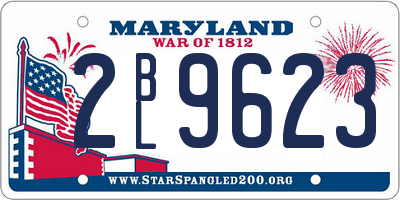 MD license plate 2BL9623