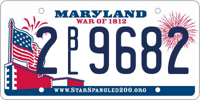 MD license plate 2BL9682