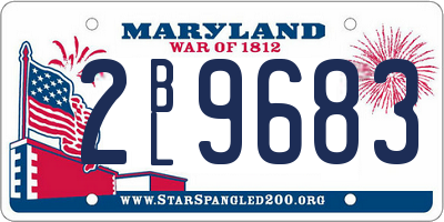 MD license plate 2BL9683