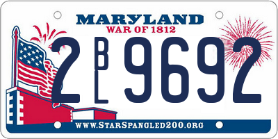 MD license plate 2BL9692