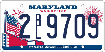 MD license plate 2BL9709