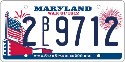 MD license plate 2BL9712