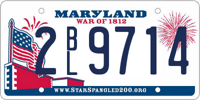 MD license plate 2BL9714