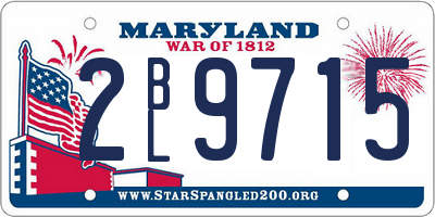 MD license plate 2BL9715