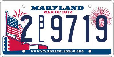 MD license plate 2BL9719