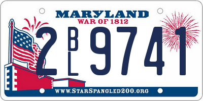MD license plate 2BL9741