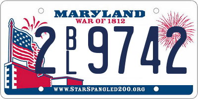MD license plate 2BL9742
