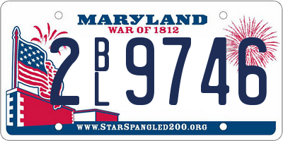 MD license plate 2BL9746