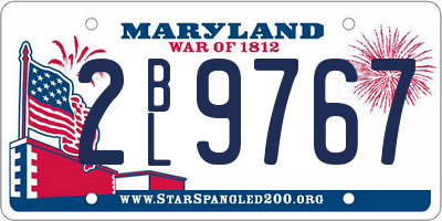 MD license plate 2BL9767