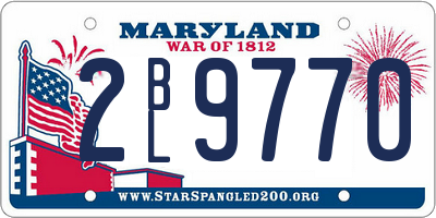 MD license plate 2BL9770