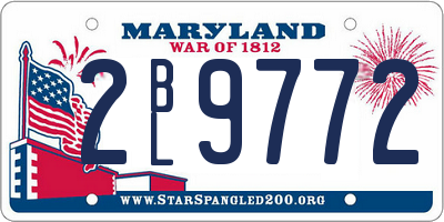 MD license plate 2BL9772