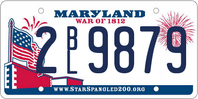 MD license plate 2BL9879