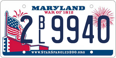 MD license plate 2BL9940