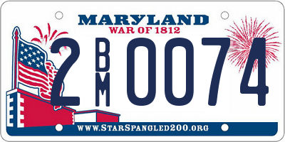MD license plate 2BM0074