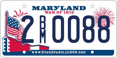 MD license plate 2BM0088