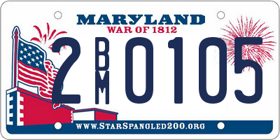 MD license plate 2BM0105