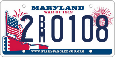 MD license plate 2BM0108