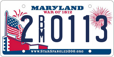 MD license plate 2BM0113
