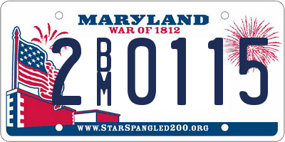 MD license plate 2BM0115