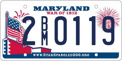 MD license plate 2BM0119
