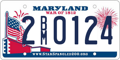MD license plate 2BM0124
