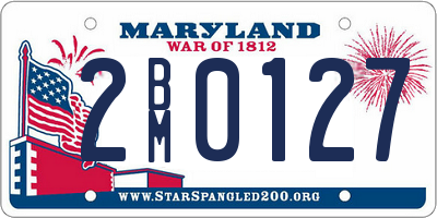 MD license plate 2BM0127