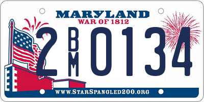 MD license plate 2BM0134