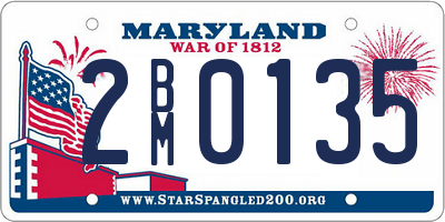 MD license plate 2BM0135