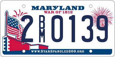 MD license plate 2BM0139