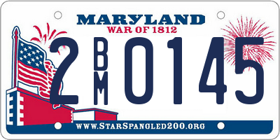 MD license plate 2BM0145